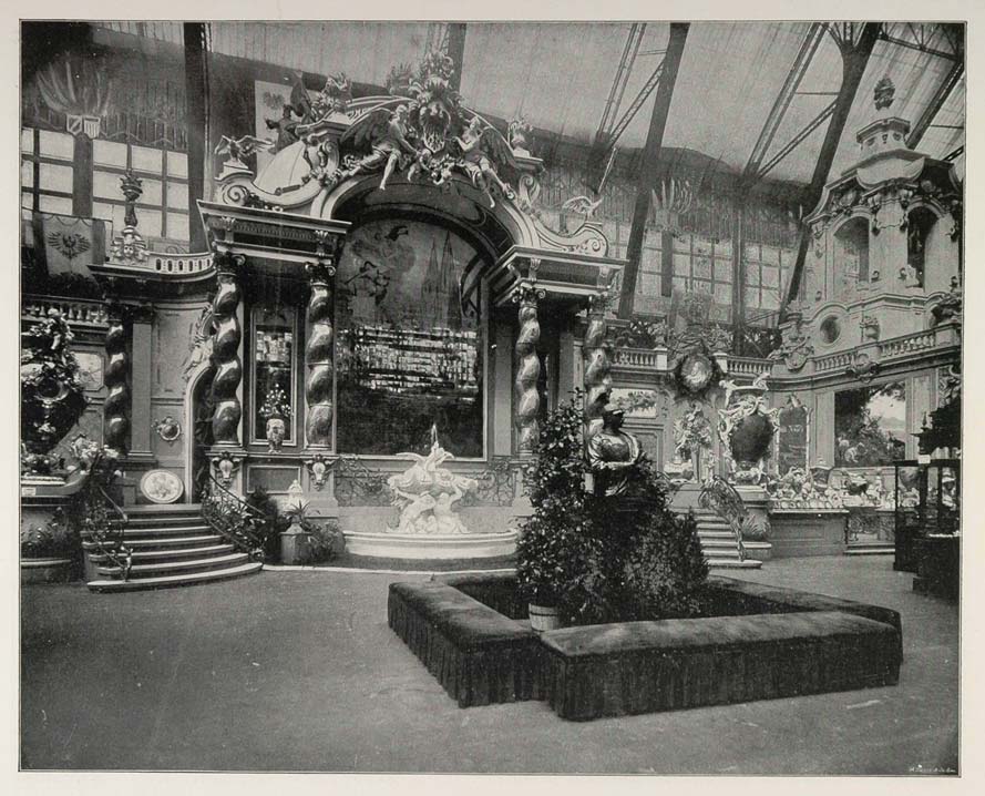 1893 Chicago World's Fair Porcelain Porch German Kips ORIGINAL HISTORIC FAIR3
