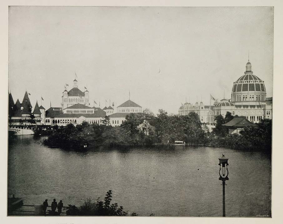 1893 Chicago World's Fair Wooded Island Ho-o-Den Print ORIGINAL HISTORIC FAIR8