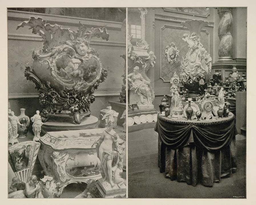 1893 Chicago World's Fair South Alcove Porcelain Porch ORIGINAL HISTORIC FAIR8