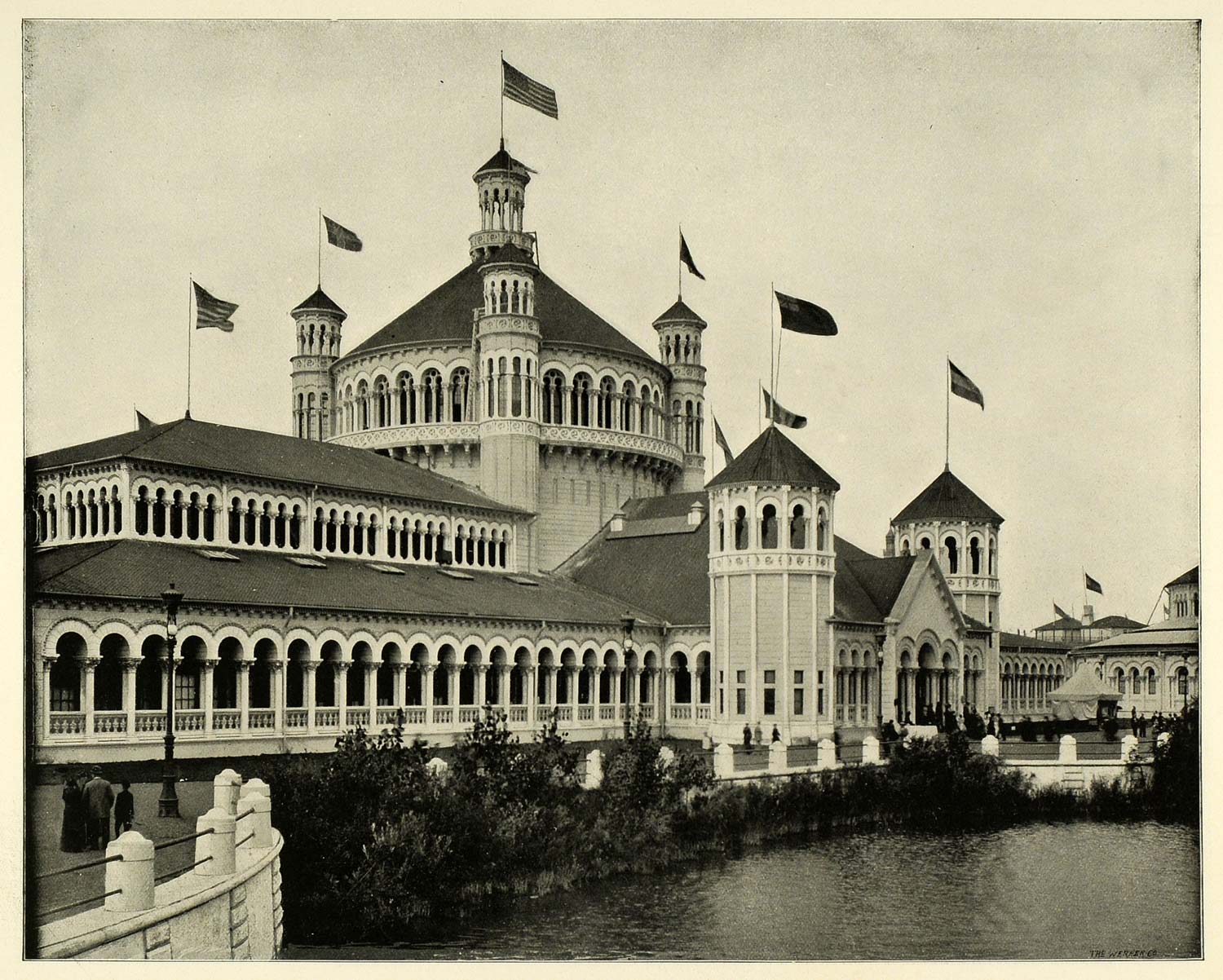 1893 Print Chicago World's Fair Fisheries Building - ORIGINAL HISTORIC FAR1