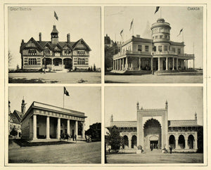 1893 Print Chicago World's Fair Foreign Buildings India ORIGINAL HISTORIC FAR1