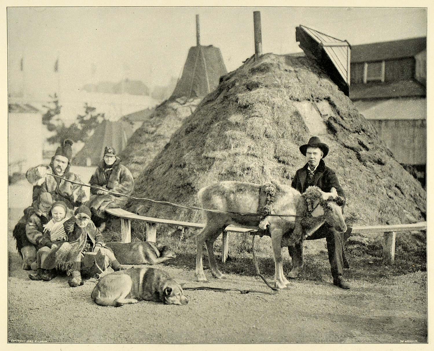 1893 Print Chicago World's Fair Laplanders King Bull - ORIGINAL HISTORIC FAR1
