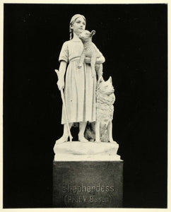 1893 Print Chicago World's Fair Mary's Little Lamb - ORIGINAL HISTORIC FAR1