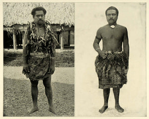 1893 Print Chicago World's Fair Samoa Tribal Men - ORIGINAL HISTORIC IMAGE FAR1