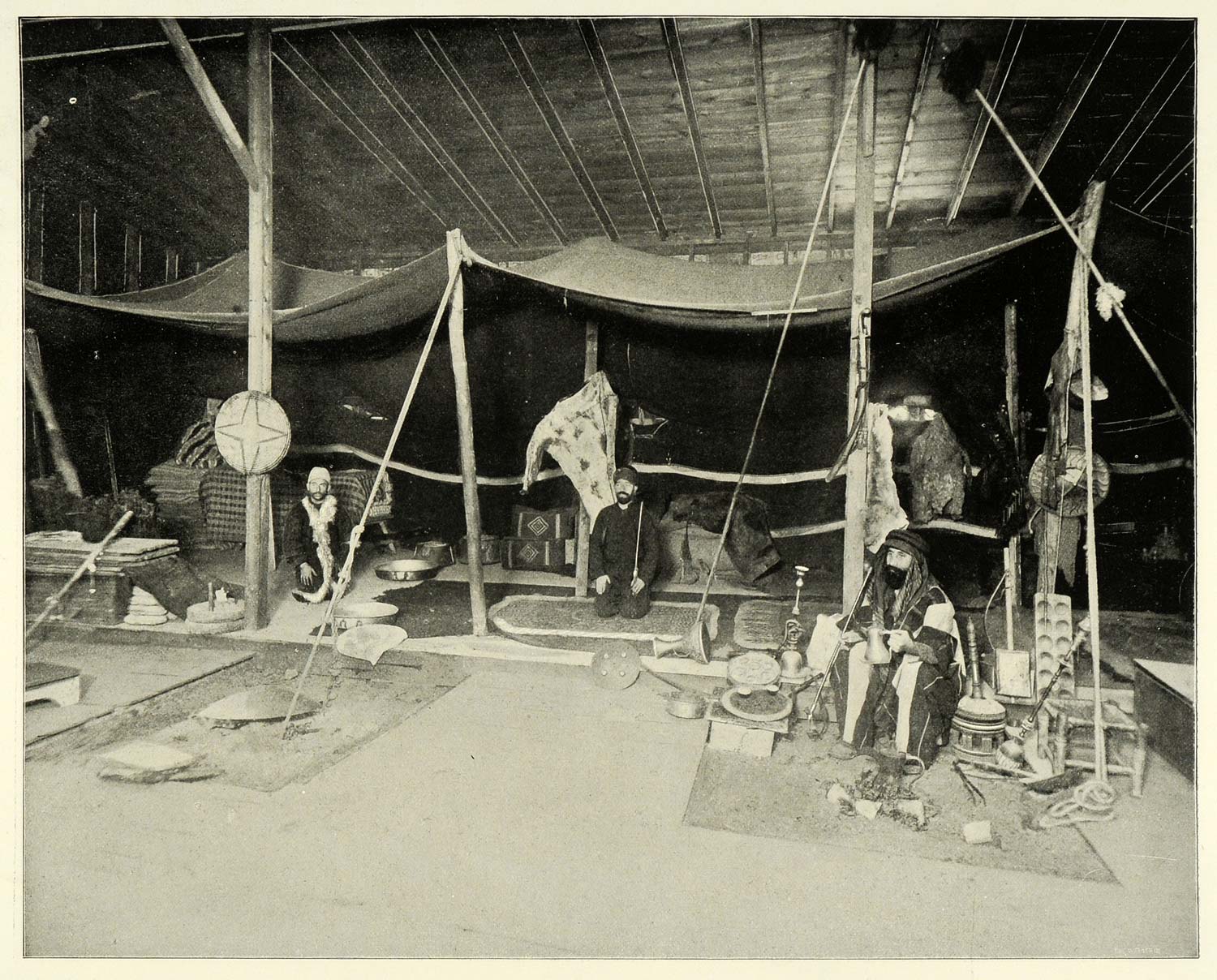 1893 Print Chicago World's Fair Camp Damascus Colony - ORIGINAL HISTORIC FAR1