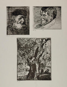 1912 Print Portrait Fisherman Tree Hammersmith Brangwyn - ORIGINAL FB1
