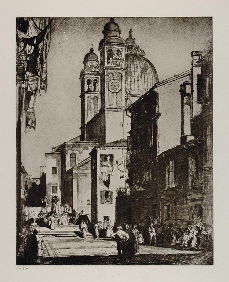 1912 Print Church Santa Maria Venice Frank Brangwyn - ORIGINAL FB1