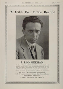 1926 Print Portrait James Leo Meehan Film Director FBO ORIGINAL HISTORIC FBO1