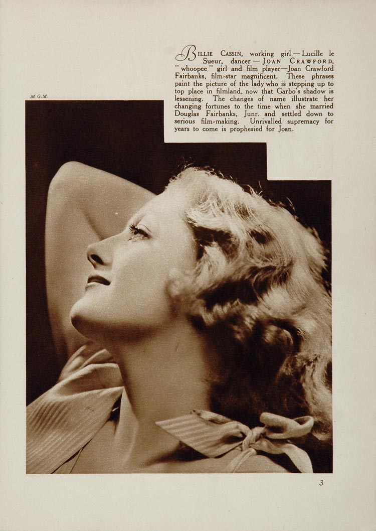 1933 Joan Crawford Fairbanks MGM Actor Movie Film Print - ORIGINAL FILM