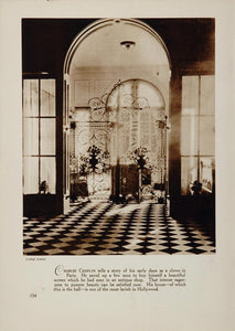 1933 Charlie Chaplin Hollywood Home Interior Hall Print - ORIGINAL FILM