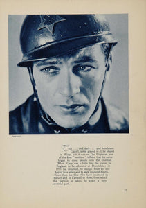 1933 Gary Cooper Farewell to Arms Film Actor Print - ORIGINAL FILM