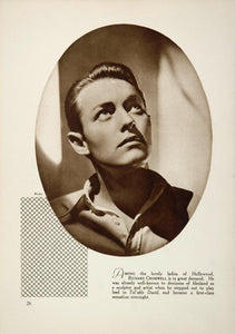 1933 Richard Cromwell Radabaugh Film Movie Actor Print - ORIGINAL FILM