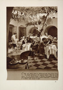 1933 Hollywood Outdoor Restaurant Olivera Street Print - ORIGINAL FILM