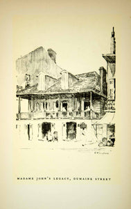 1930 Print Madame John's Legacy Dumaine Street New Orleans House Suydam FNO1