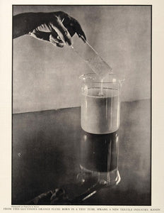 1937 Print Test Tube Rayon Rittase Glutinous Fluid - ORIGINAL HISTORIC IMAGE