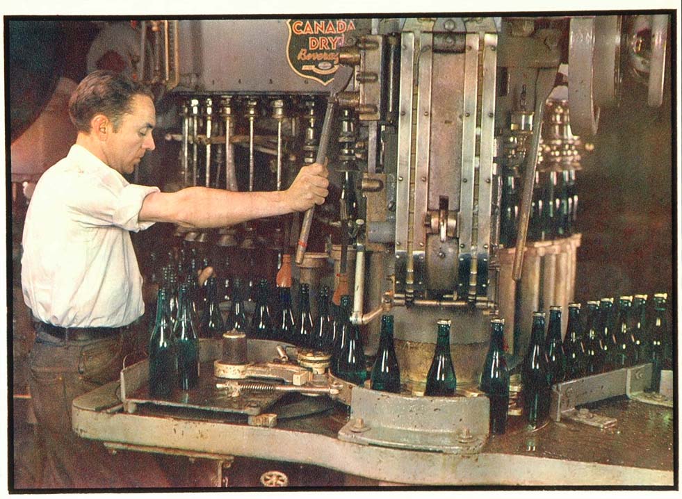 1937 Print Canada Dry Ginger Ale Bottling Assembly Line - ORIGINAL