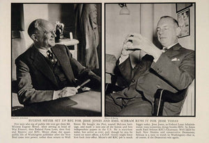 1940 Print Eugene Meyer Emil Schram New Deal Finance - ORIGINAL HISTORIC IMAGE
