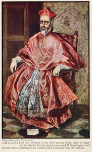 1937 Cardinal Don Fernando Nino de Guevara El Greco - ORIGINAL