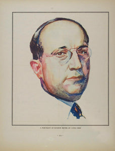 1932 Color Print Portrait Eugene Meyer Lydia Hess - ORIGINAL