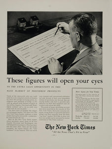 1936 Ad New York Times Newspaper Advertising Sales - ORIGINAL ADVERTISING