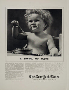 1936 Ad New York Times Newspaper Advertising Baby - ORIGINAL ADVERTISING
