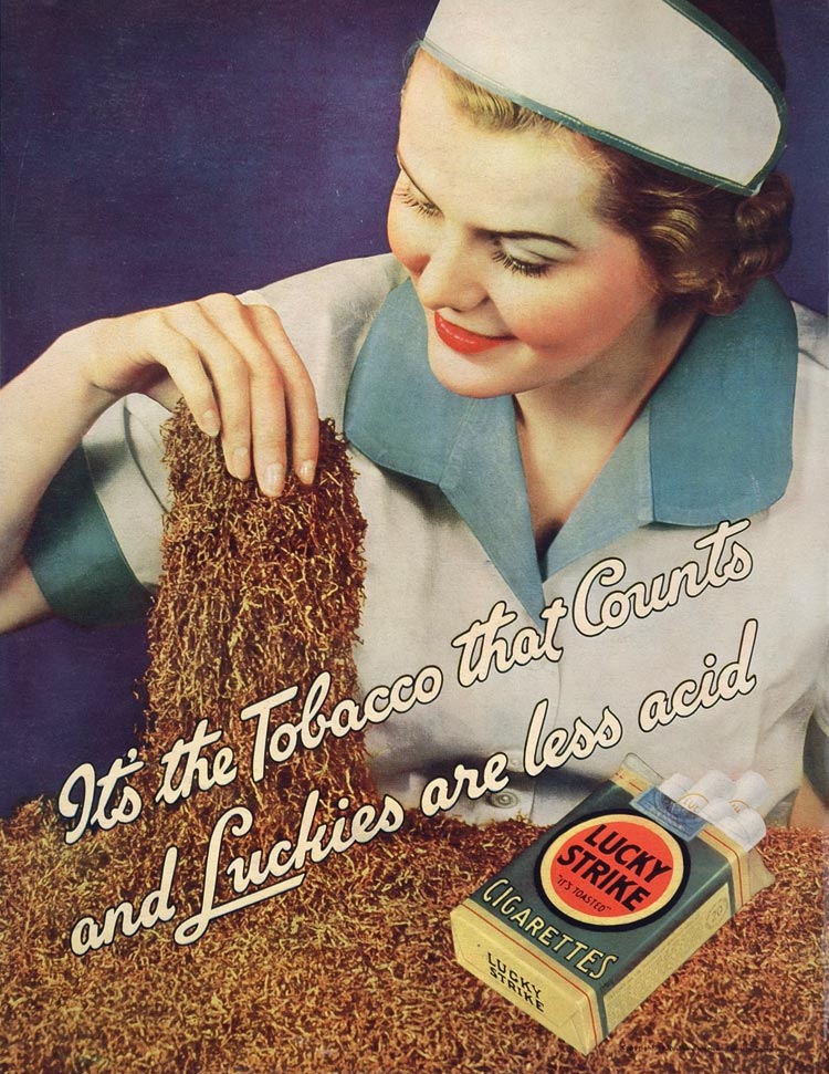 1936 Original Ad Lucky Strike Cigarettes Woman Tobacco - ORIGINAL ADVERTISING