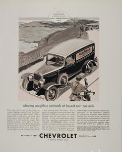1933 Print Ad Chevrolet Commercial Car Truck Old Gold - ORIGINAL ADVERTISING