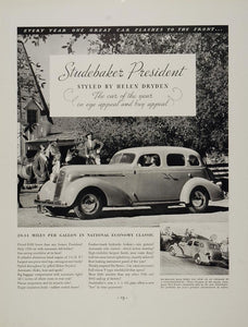 1936 Ad Studebaker President National Economy Classic - ORIGINAL ADVERTISING