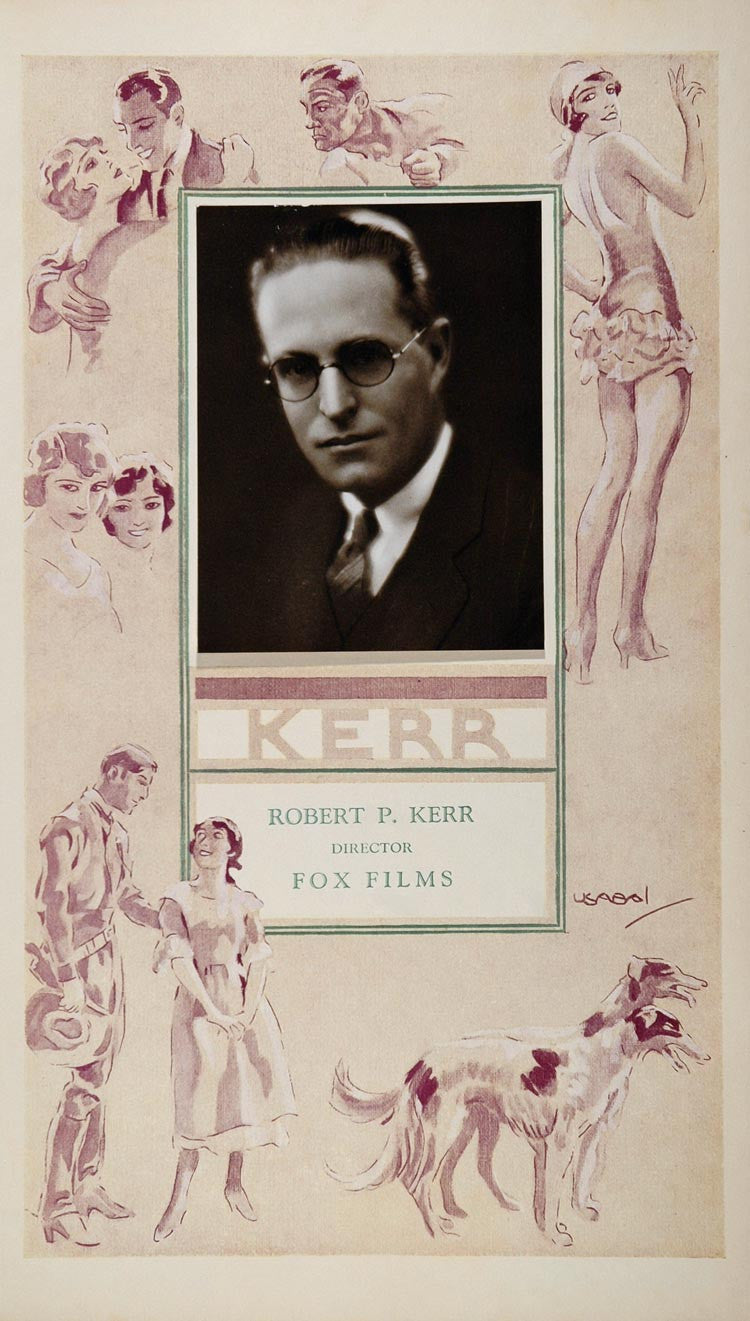 1926 Fox Robert Kerr Silent Film Director Usabal Print - ORIGINAL FOX - Period Paper
