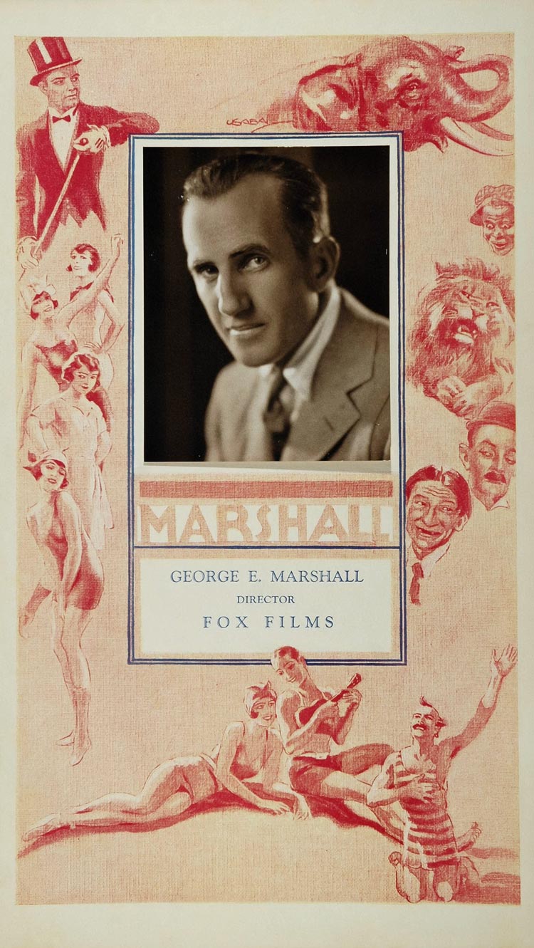 1926 Fox George E. Marshall Silent Film Director Usabal - ORIGINAL FOX