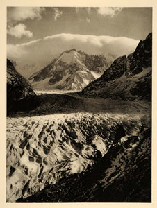 1927 Glacier Mountain France Landscape Martin Hurlimann - ORIGINAL FR2