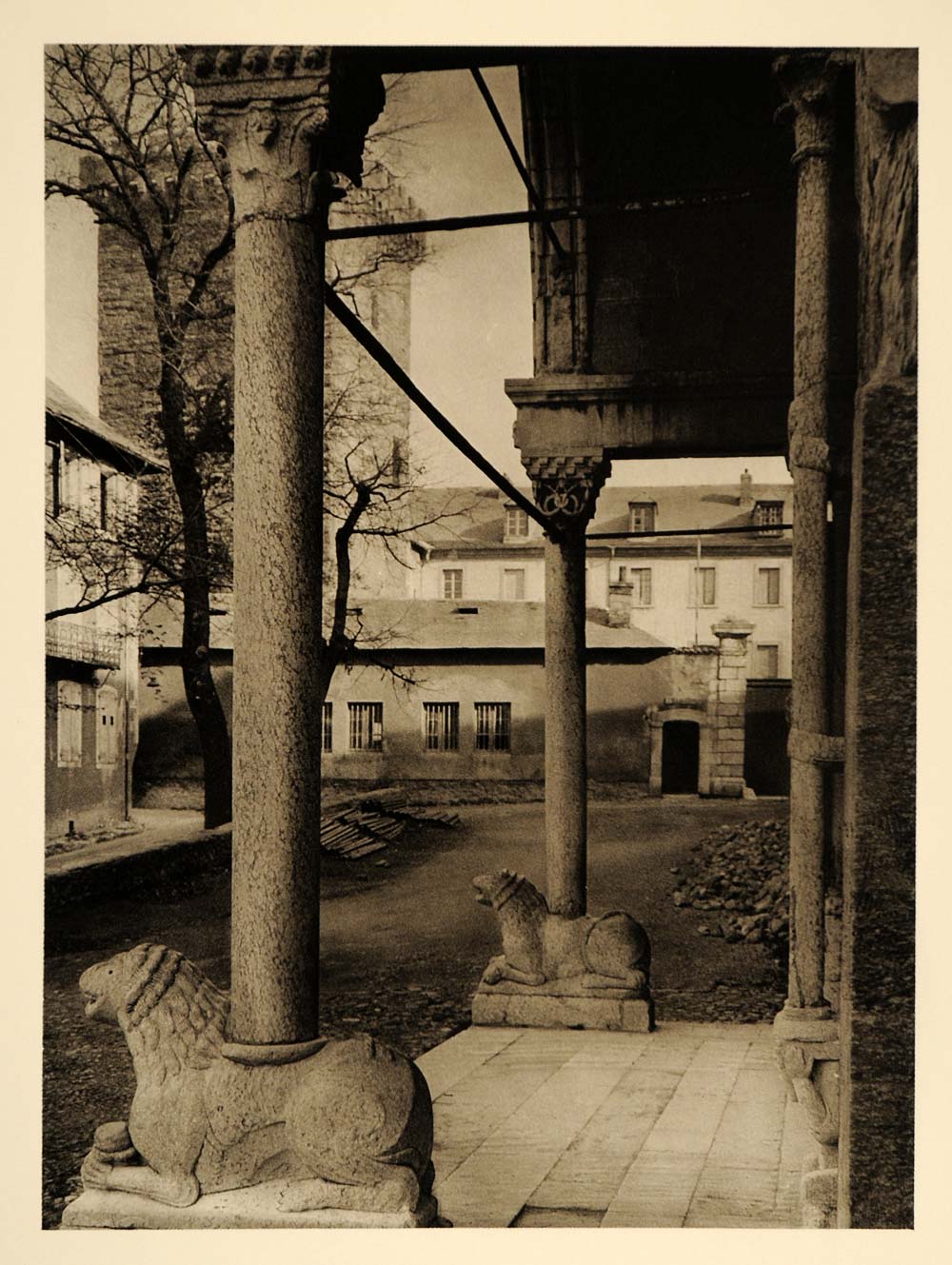 1927 Embrun France Church Portal Entrance Hurlimann - ORIGINAL PHOTOGRAVURE FR2