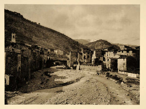 1927 L'Escarene France French Town Martin Hurlimann - ORIGINAL PHOTOGRAVURE FR2