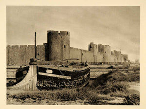 1927 City Walls Aigues Mortes France Martin Hurlimann - ORIGINAL FR2