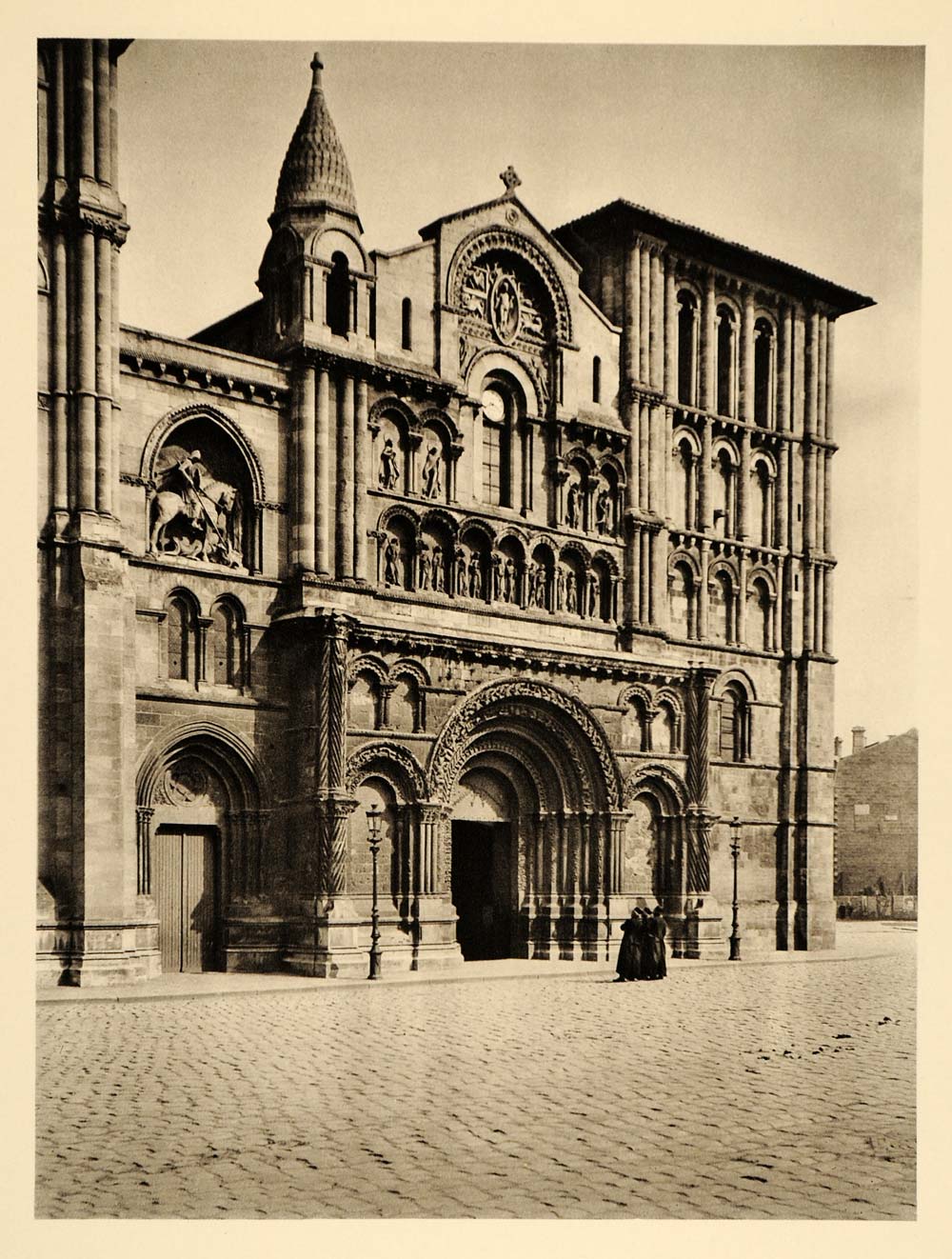 1927 Eglise Sainte Croix Holy Cross Church Bordeaux - ORIGINAL PHOTOGRAVURE FR2