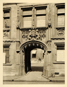 1927 Gate Hotel Bourgtheroulde Rouen France Hurlimann - ORIGINAL FR2