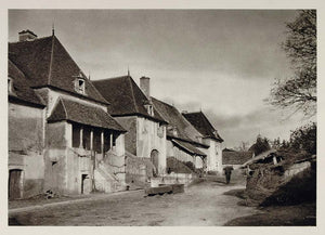 1927 Farm Ferme Finca Burgundy Bourgogne France Print - ORIGINAL PHOTOGRAVURE