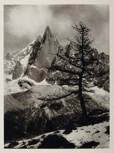 1927 Aiguille du Dru Mountain Alps France Hurlimann - ORIGINAL PHOTOGRAVURE