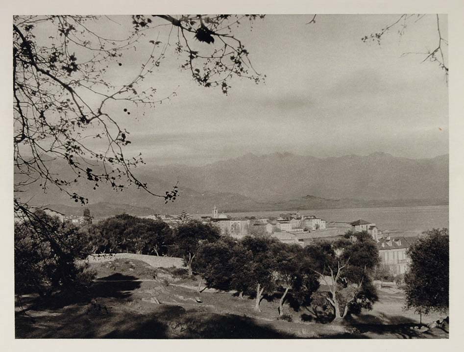 1927 Ajaccio Island Corsica France Mediterranean Sea - ORIGINAL PHOTOGRAVURE