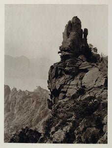 1927 Calanche de Piana Calanque Corsica Rock Formation - ORIGINAL PHOTOGRAVURE