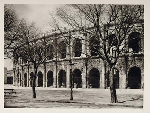 1927 Arena Roman Amphitheater Bullring Nimes France - ORIGINAL PHOTOGRAVURE
