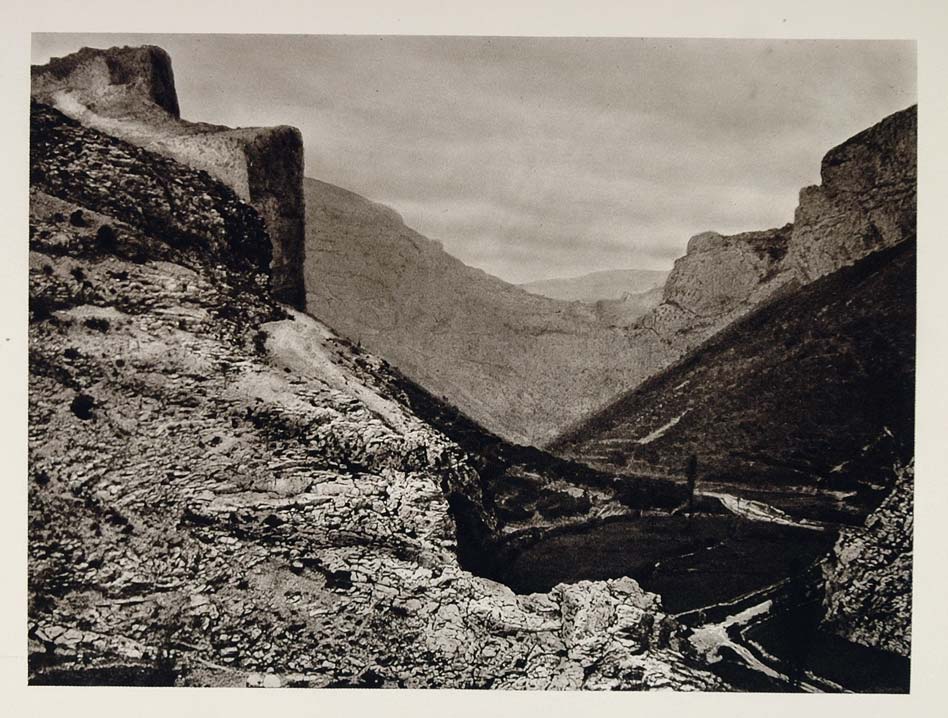 1927 Gorges du Verdon River Gorge Grand Canyon France - ORIGINAL PHOTOGRAVURE