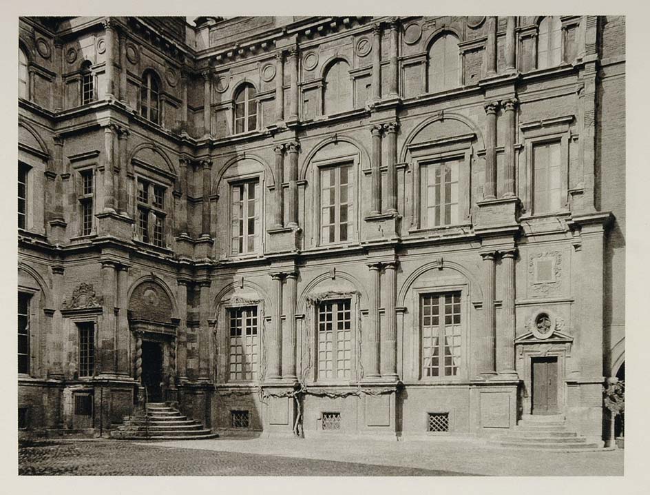 1927 Hotel D'Assezat Toulouse France Bemberg Foundation - ORIGINAL PHOTOGRAVURE