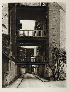 1927 Street Eau de Vie Brandy Shops Cognac France Print - ORIGINAL PHOTOGRAVURE