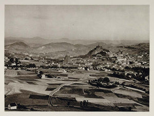 1927 Le Puy France French Town Landscape Photogravure - ORIGINAL PHOTOGRAVURE