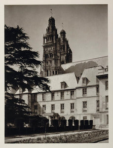 1927 Cathedral Renaissance Towers Tours France Print - ORIGINAL PHOTOGRAVURE