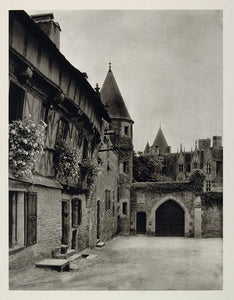 1927 Chateau Josselin Brittany France Medieval Castle - ORIGINAL PHOTOGRAVURE