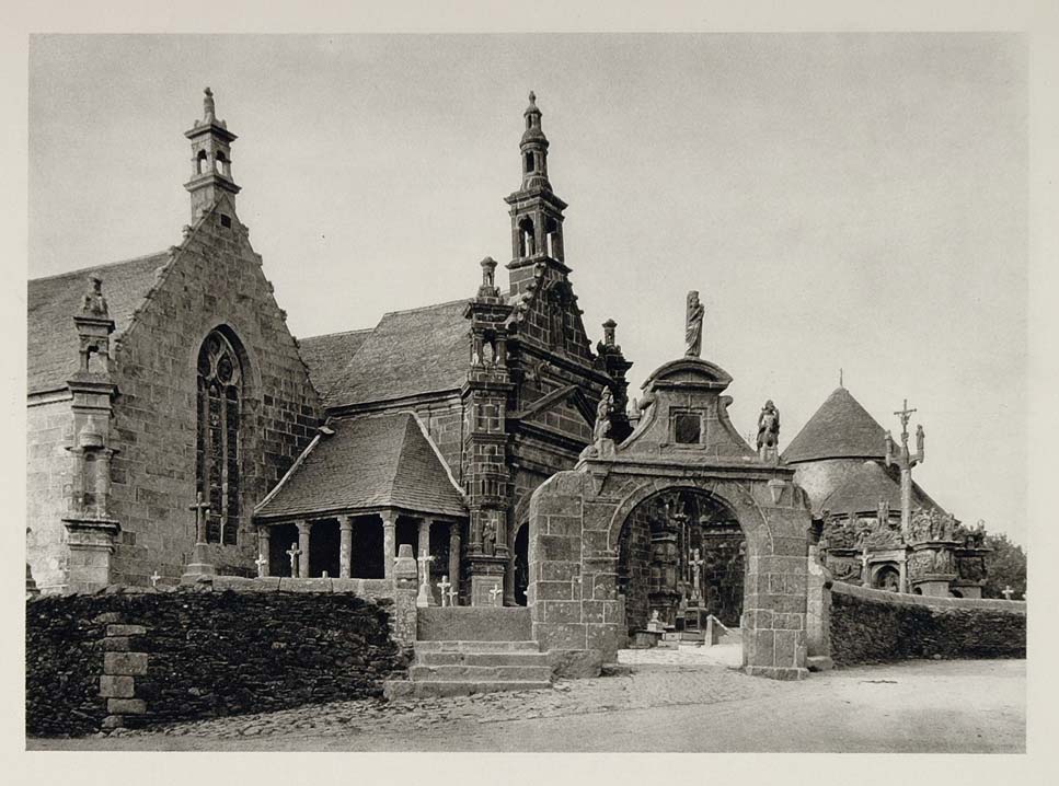 1927 Parish Close Guimiliau Bretagne Brittany France - ORIGINAL PHOTOGRAVURE