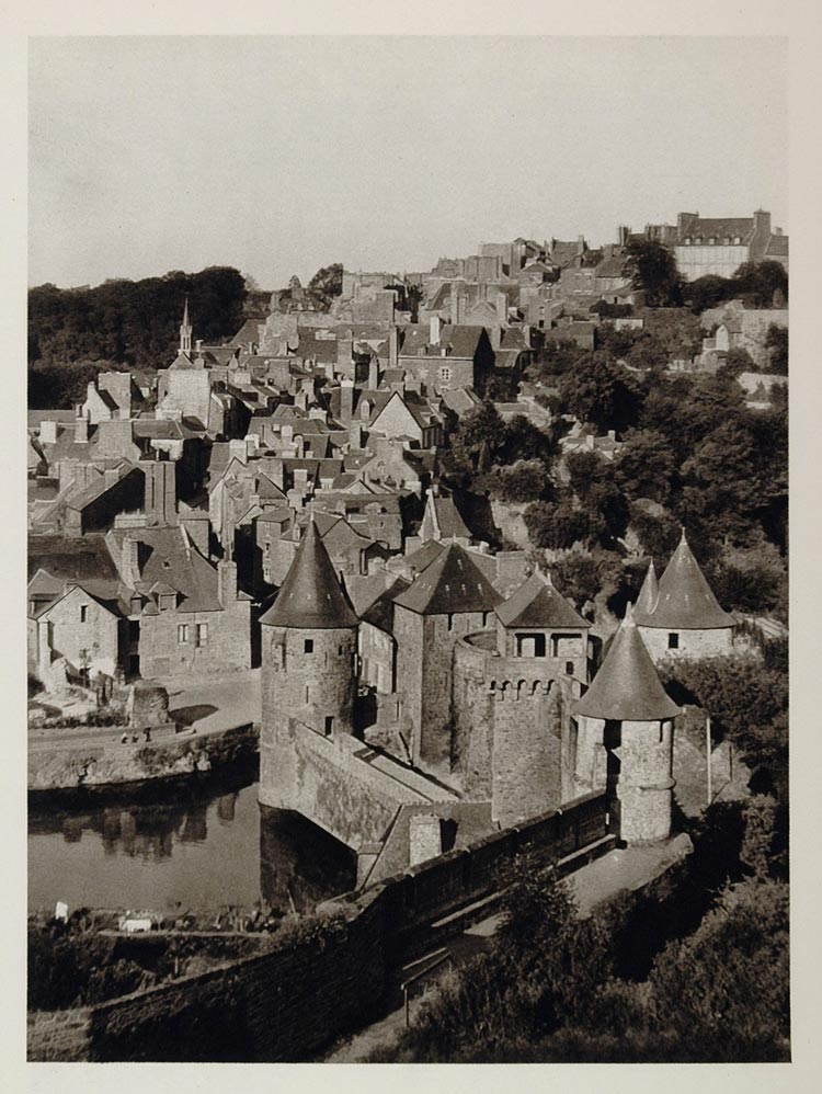 1927 Chateau Fougeres Brittany Bretagne France NICE - ORIGINAL PHOTOGRAVURE