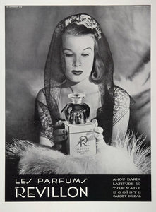 1938 Vintage French Ad Revillon Perfume Parfum Bottle - ORIGINAL ADVERTISING